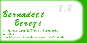 bernadett berczi business card